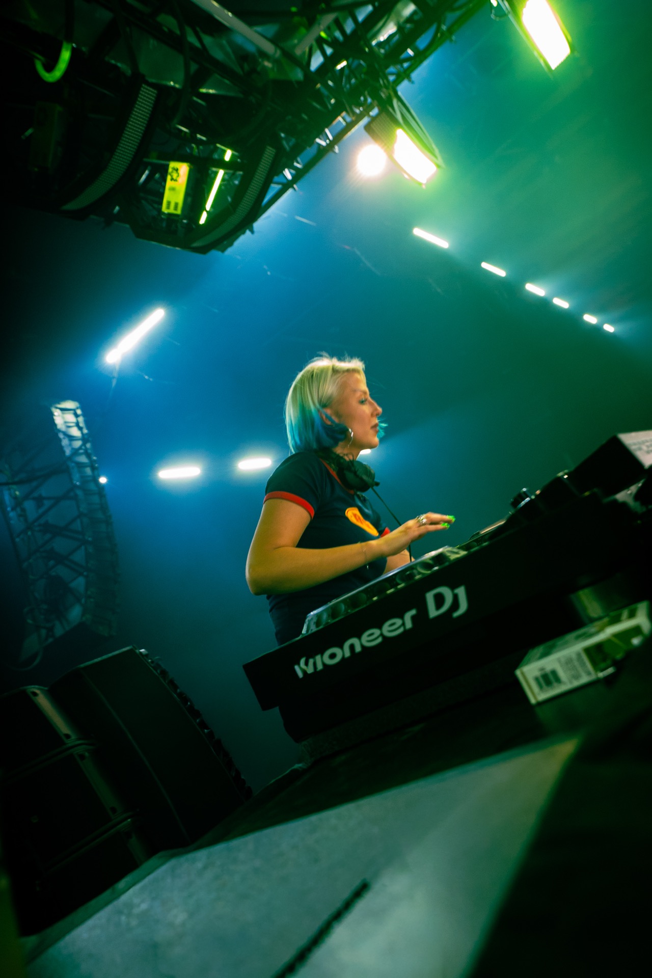 DJ at Pioneer decks